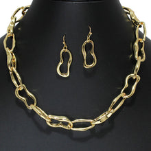 Load image into Gallery viewer, Hammered Chain Metal Necklace, #105954; #105955
