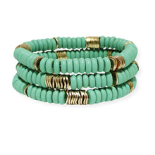 Load image into Gallery viewer, WOOD BEADED MULTI LAYERED STRETCH BRACELET
