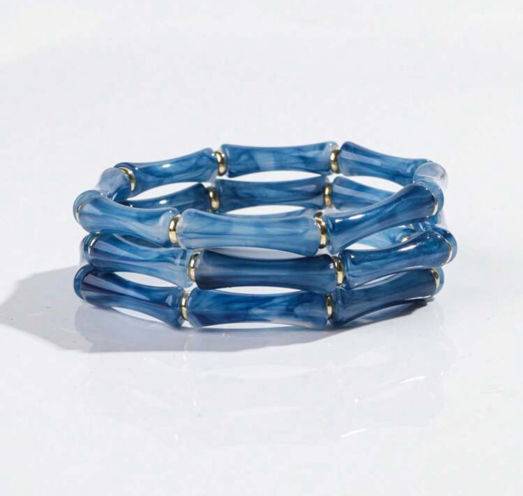 3 Stack Color Bracelets and Earrings