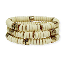 Load image into Gallery viewer, WOOD BEADED MULTI LAYERED STRETCH BRACELET
